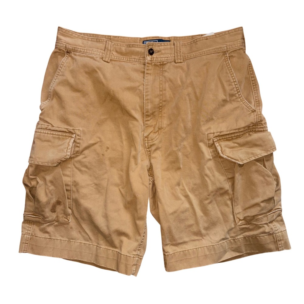 Polo Ralph Lauren Mens Tan Cotton Cargo Shorts Size 34 Chino Twill